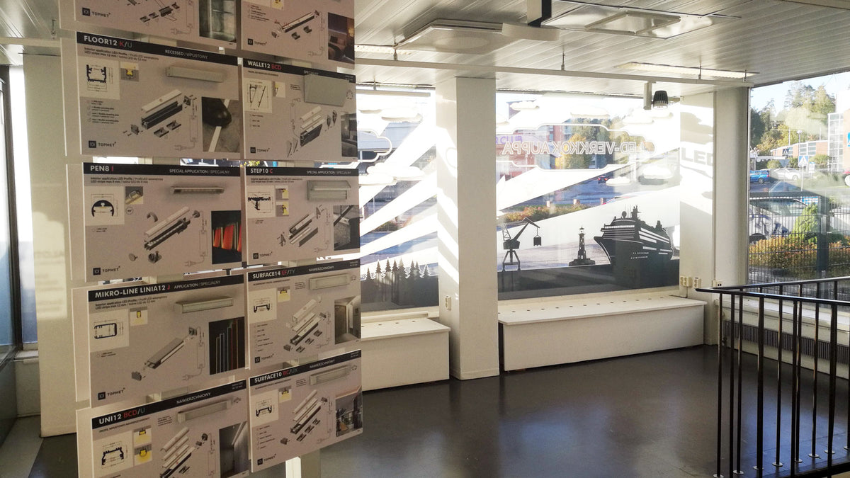 Valotehdas LED showroom