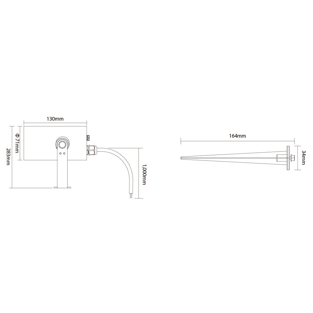 12W RGB+CCT LED-puutarhavalaisin 1100lm IP66 FUTC11ZR - Zigbee + Smart LED 2.4G + DMX