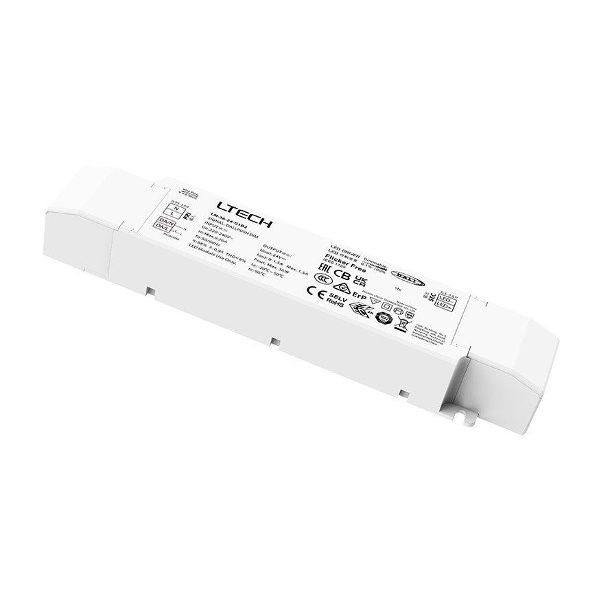 36W 24V DALI-2 LED-muuntaja