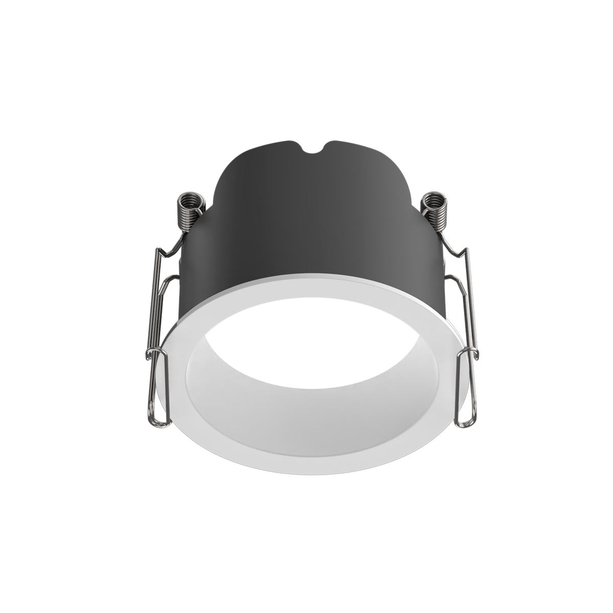 6W LED-alasvalo diffuusorilla asennuskehys, musta ja valkoinen, sopii hyvin sisätiloihin.