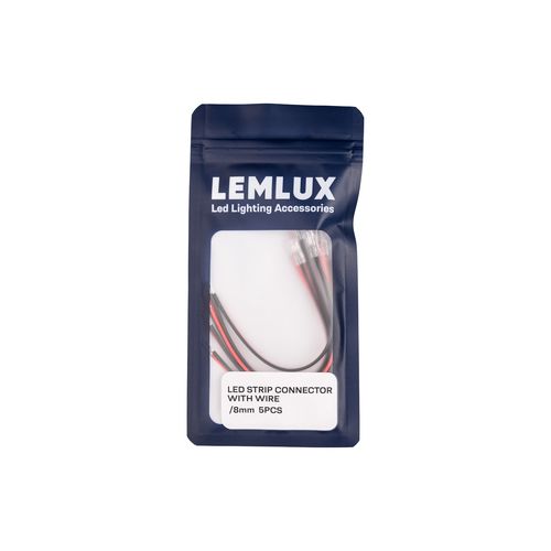 COB 8mm pisteettömän LED-nauhan liitin 5 kpl (nauha+johto 14cm)