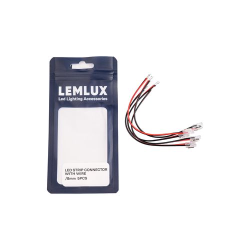 COB 8mm pisteettömän LED-nauhan liitin 5 kpl (nauha+johto 14cm)