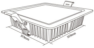 9W-cct-rgb-alasvalo-neliö-mitat