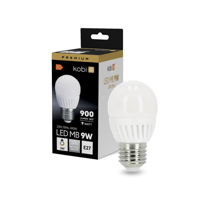 9W 4000K E27 LED-lamppu 900lm PREMIUM