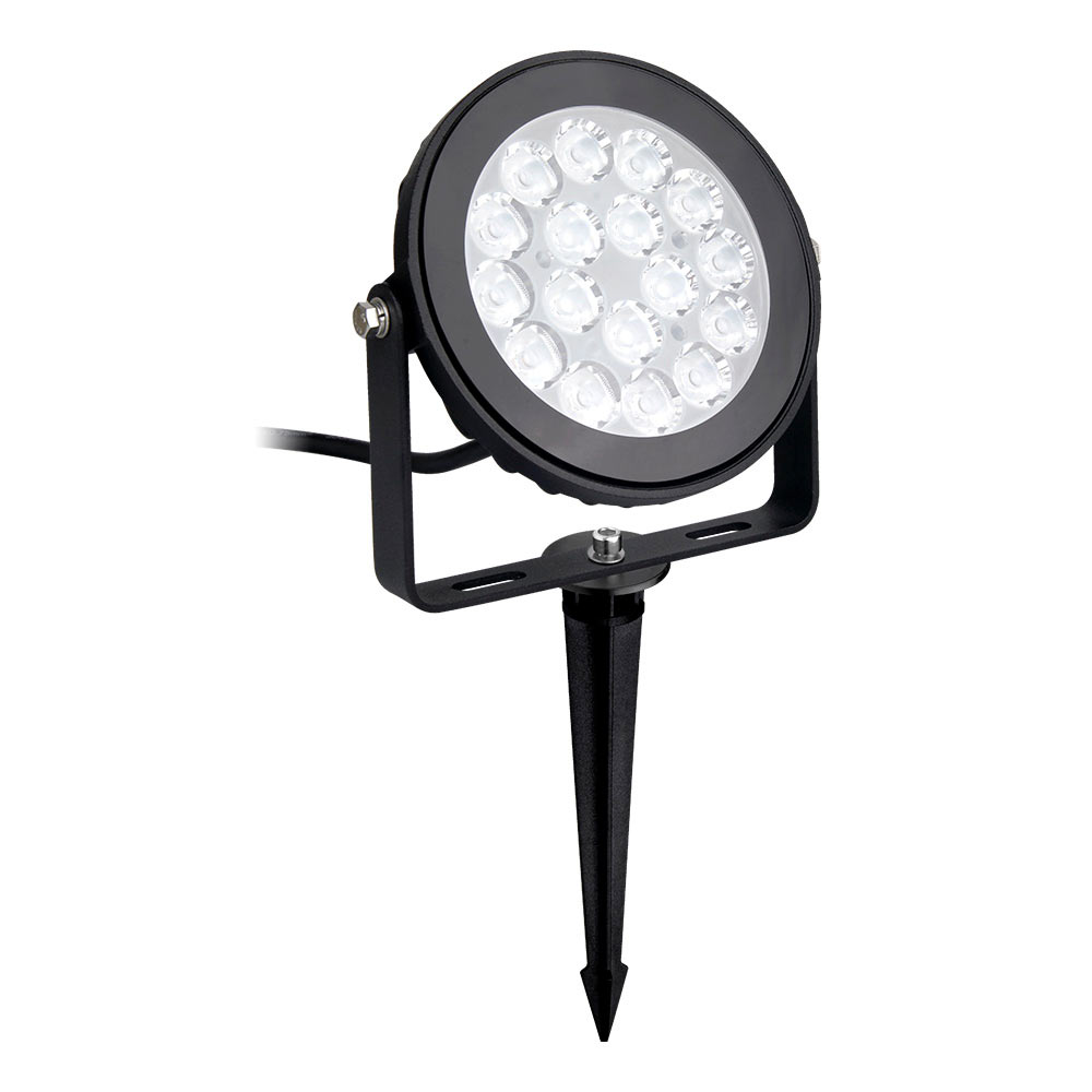 RGB+CCT LED-puutarhavalaisin, 9W kierrolla, IP66, pitkäikäinen ja tehokas ulkovalaistus.