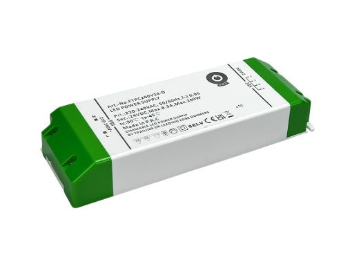 200W 24V LED-muuntaja, TRIAC ja transistorihimmennettävä