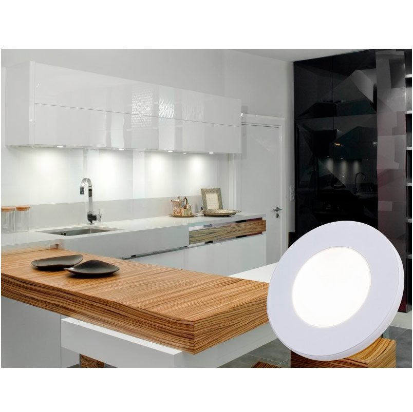 2,8W 12V LED-kalustevalaisin MAGNETO musta, 260lm CRI80, IP20, himmennettävä