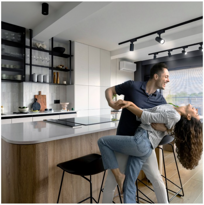 NEXTRACK GO 1-vaihekiskopaketti 1 m – 4×GU10