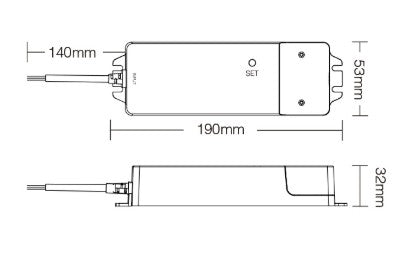 75W 24V muuntaja + 5in1 -vastaanotin kaikille 24V LED-nauhoille RGB+CCT WL5-P75V24 - Smart LED 2.4G WIFI (Alexa/Google Assistant)