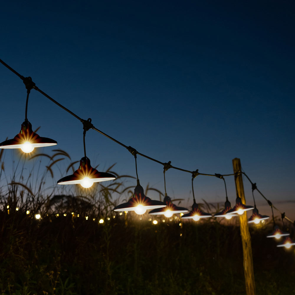 CRETE LED-valoketjusarjan metallivarjostimet 5kpl, VINTAGE musta LS M2