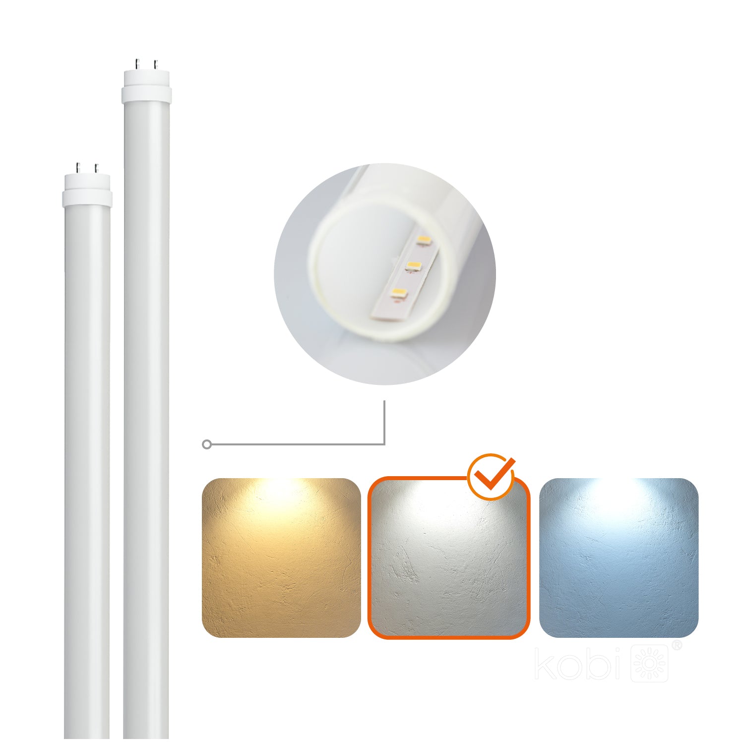 32W 4000K LED-120cm fluorescent tube luminaire LED-with 3200lm tubes - HERMETIC IP65