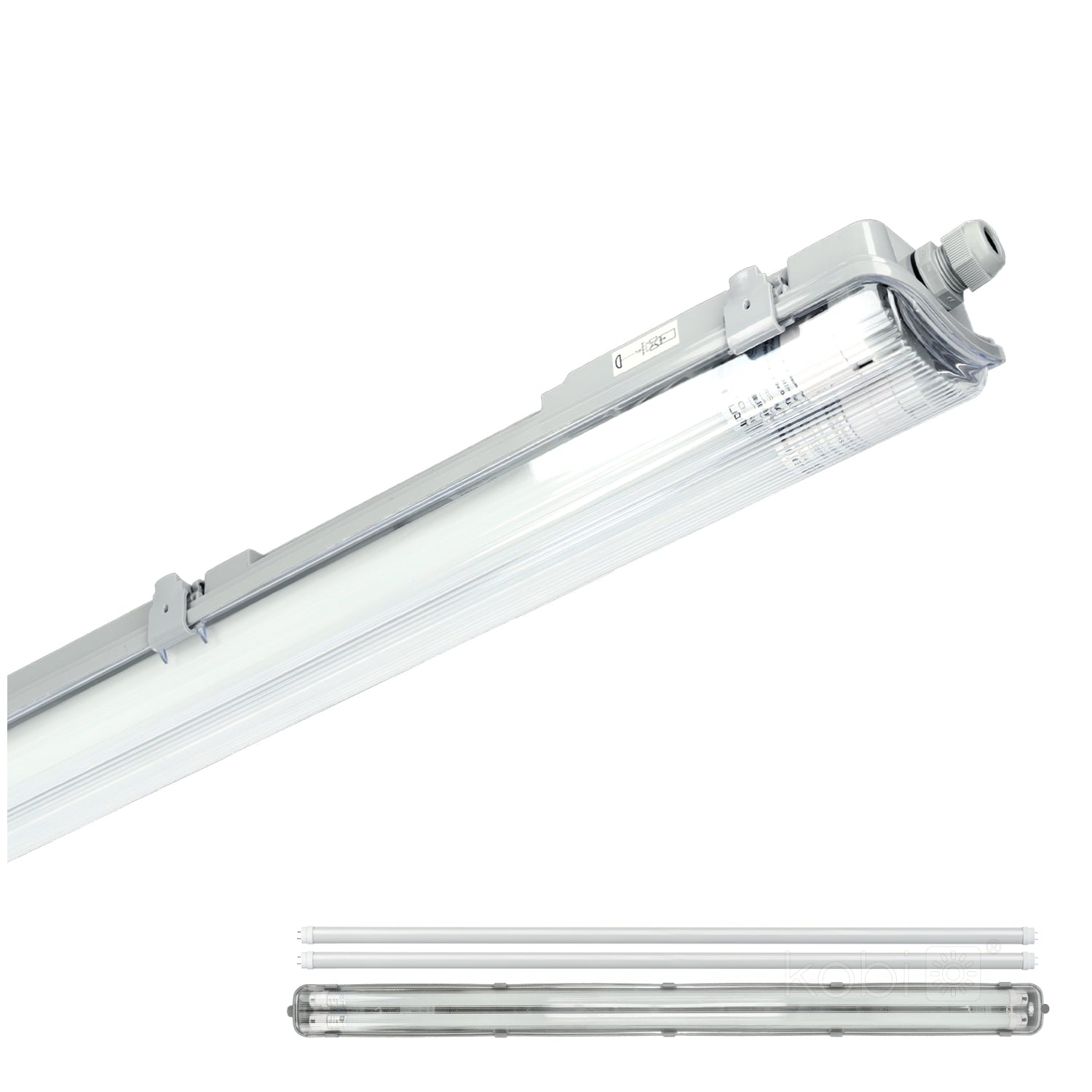 32W 4000K LED-120cm fluorescent tube luminaire LED-with 3200lm tubes - HERMETIC IP65