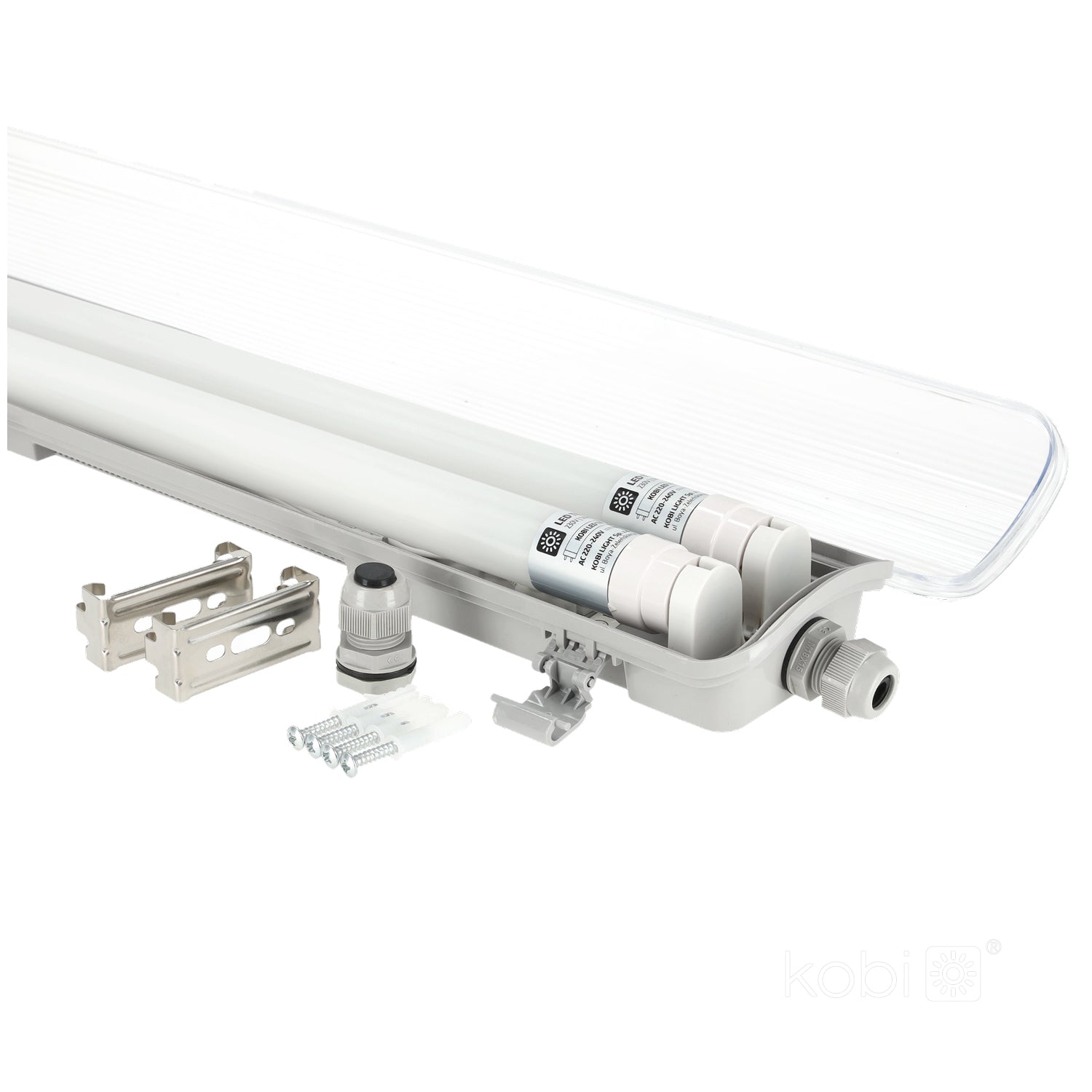 32W 4000K LED-120cm fluorescent tube luminaire LED-with 3200lm tubes - HERMETIC IP65