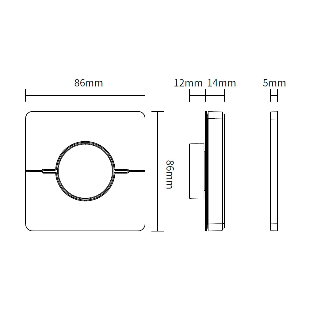 Langaton 1-kanav LED-seinäsäädin + 4 sceneä valkoinen, himmennys ja CCT-värilämpötilasäätö K0-W - Easy RF 2.4G