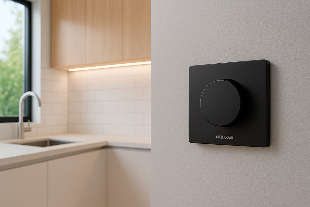 Langaton LED-rullasäädin musta, himmennys ja CCT-värilämpötilasäätö K1 - Easy RF 2.4G