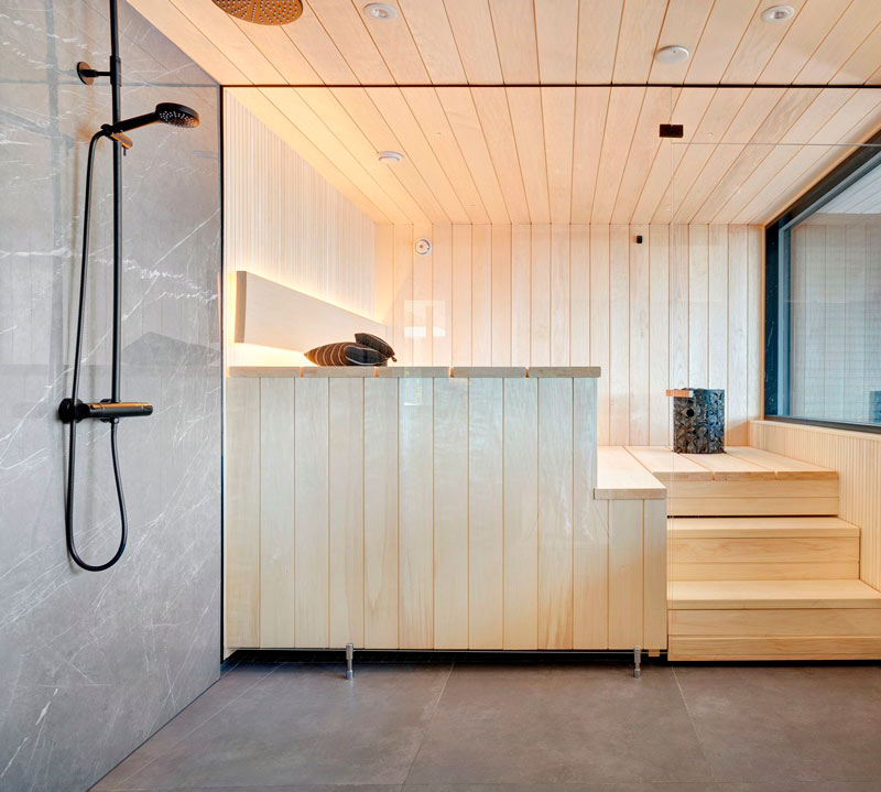 Saunan LED-valaistus Lake Pavillionissa