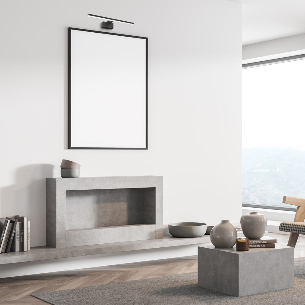 LED-peilivalaisin musta 4000K LUMIREFLECT IP44
