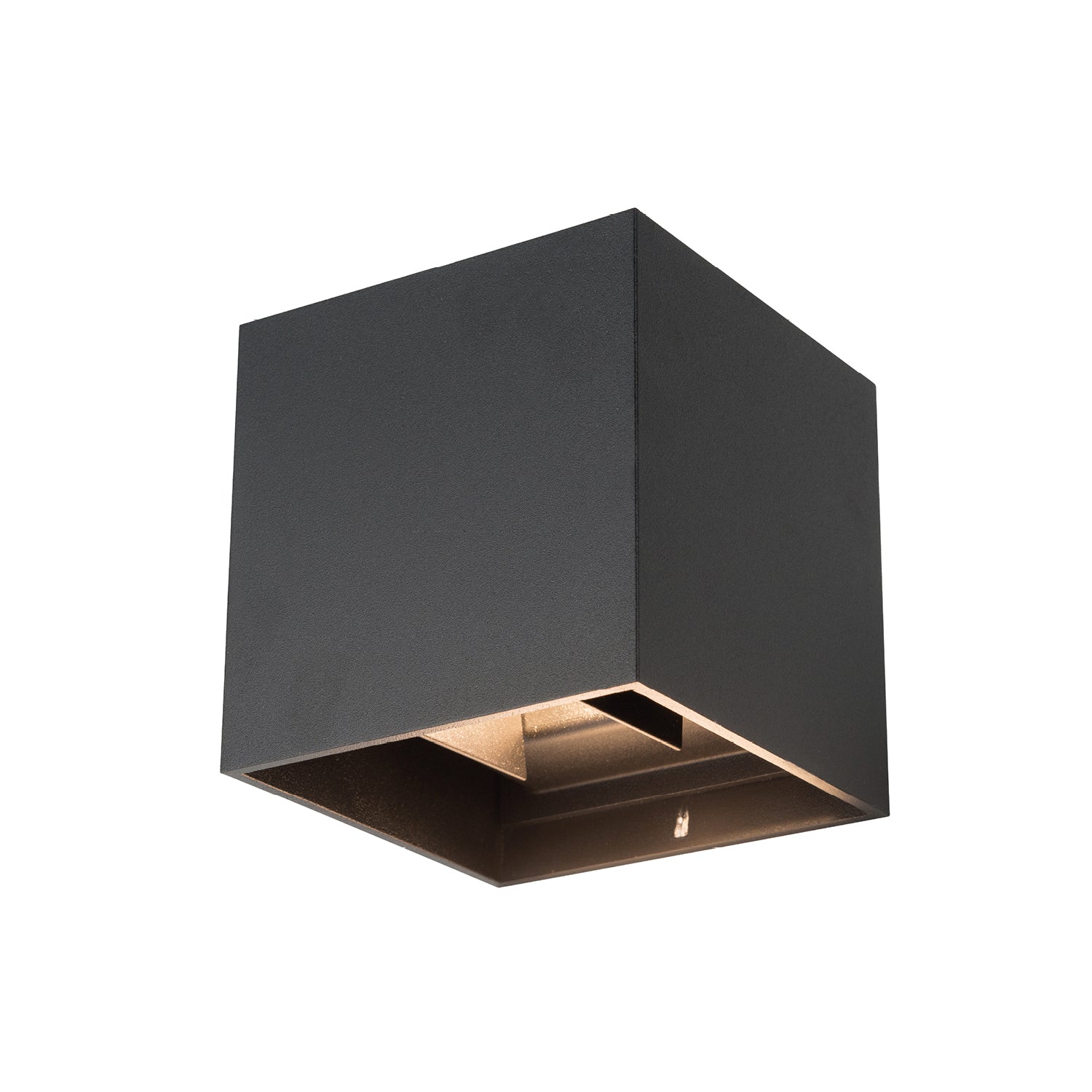 QUERK 2x3W LED-ulkovalaisin 3000K, Musta seinävalaisin ylös/alas valokeilalla, säänkestävä IP54