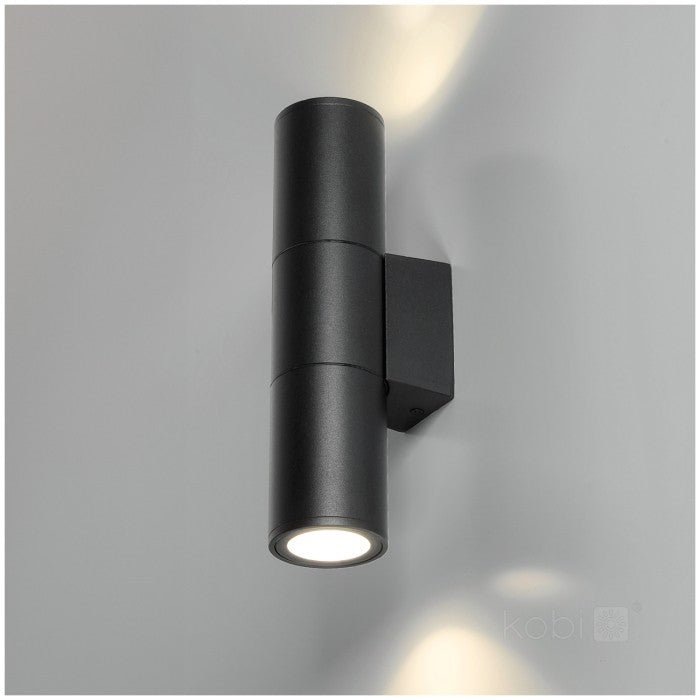 LED-Seinävalaisin QUERK 3 ylös/alas, musta IP54