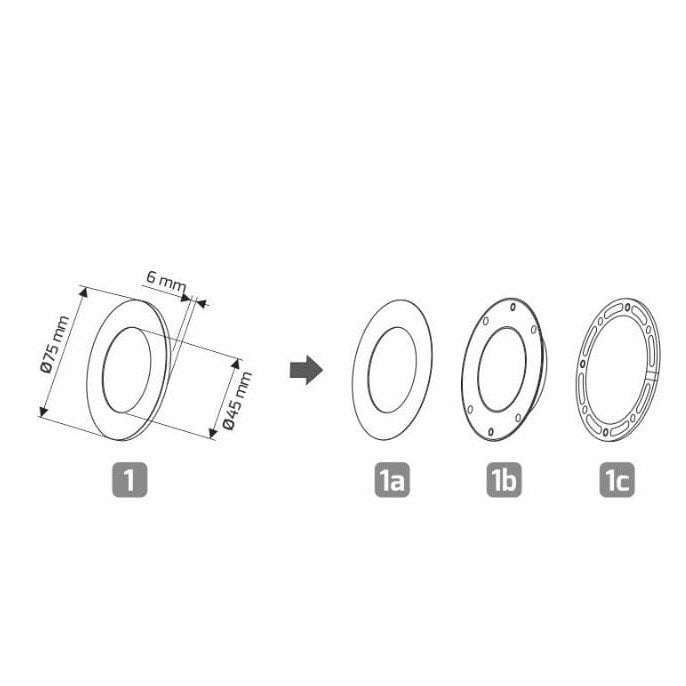 2,8W 12V LED-kalustevalaisin MAGNETO musta, 260lm CRI80, IP20, himmennettävä