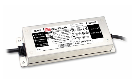 Mean Well ELG-75-24DA-3Y DALI 24V LED-virtalähde 75W IP67, luotettava energianlähde LED-ratkaisuille.
