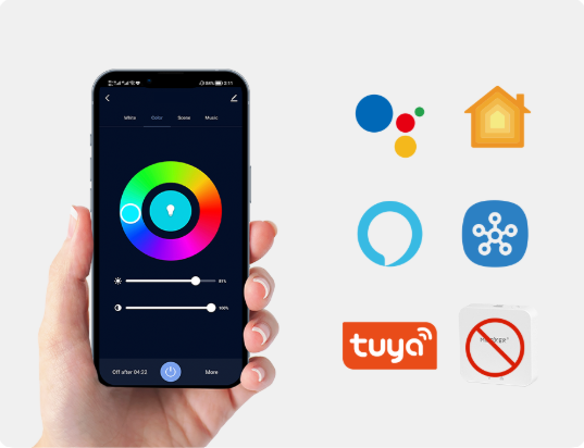 MiBoxer SML5 Matter LED-ohjain toimii Google Home-, Apple Home-, Amazon Alexa- ja Samsung SmartThings -järjestelmien kanssa sekä Tuya Smart -sovelluksella.