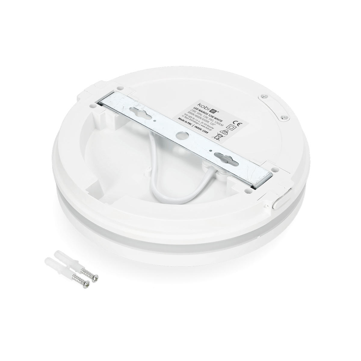 LED-lampa NAIROS G2 VIT 12W 3000/4000/6500K Ø200mm 1260lm IP65