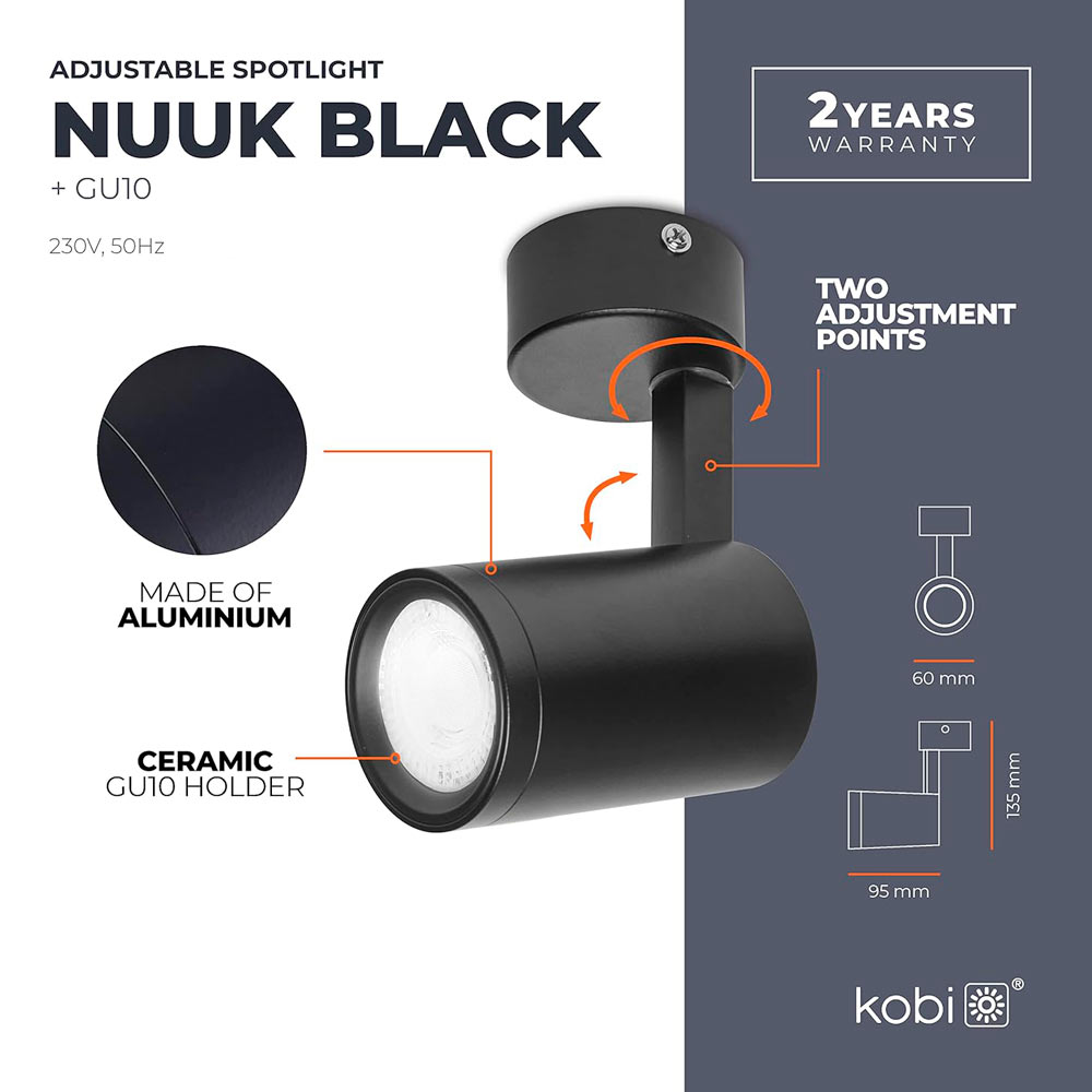 nuuk-musta-led-spotti-säädettävä