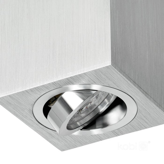 Ceiling light OH37 GU10 max. 35W brushed steel, square