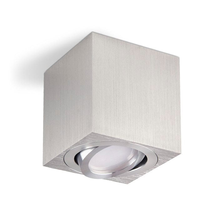 Ceiling light OH37 GU10 max. 35W brushed steel, square