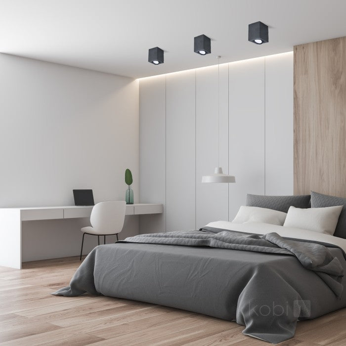 Ceiling light OH37 GU10 max. 35W black, square