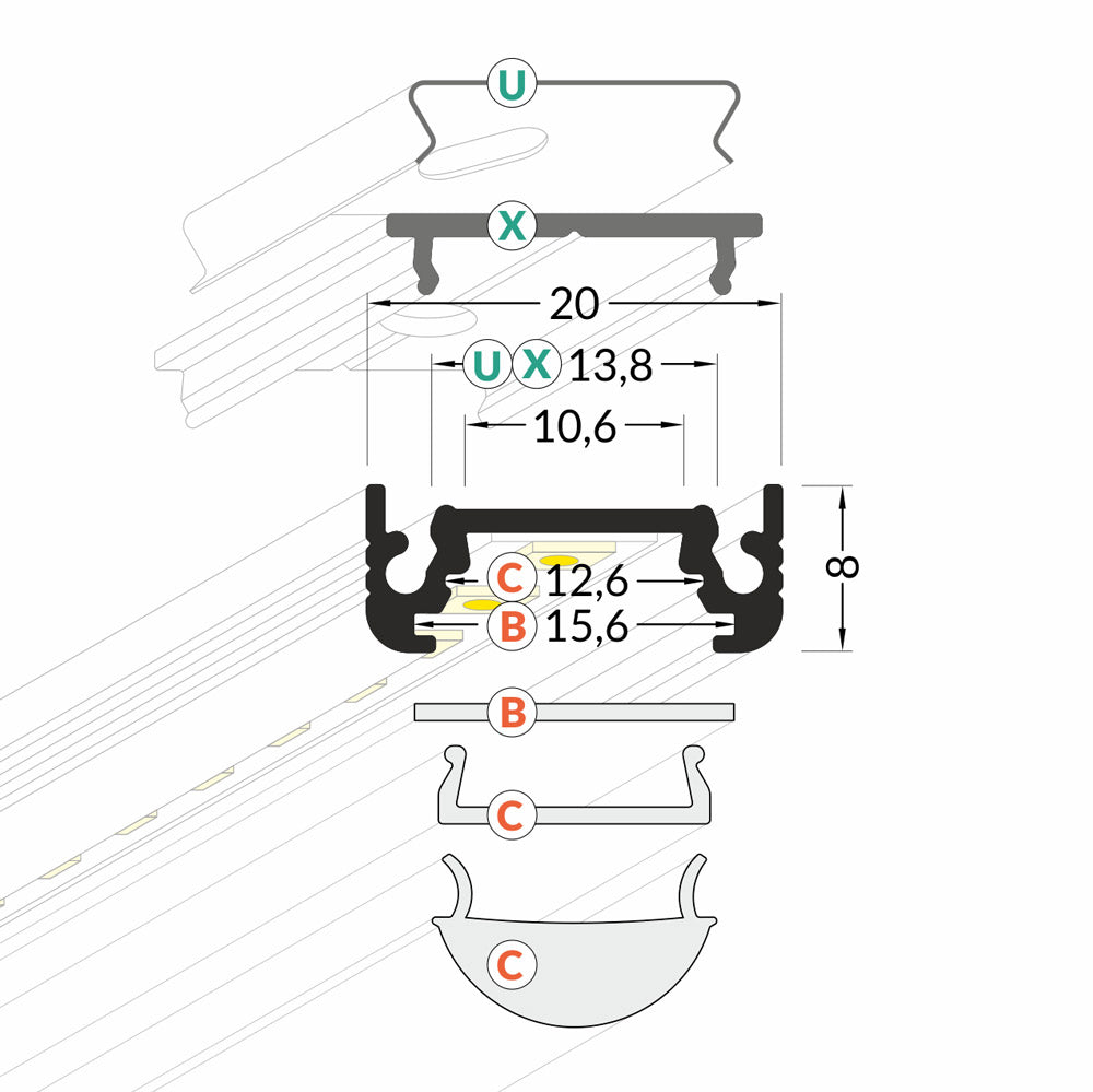 pinta10-led-alumiinilista-mitat