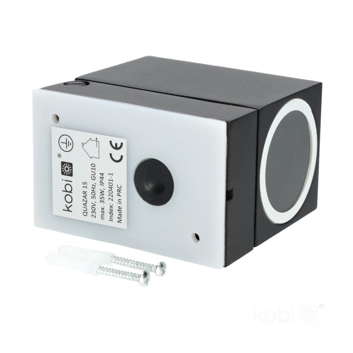 LED-Wall luminaire QUAZAR 15 pivoting, black IP44