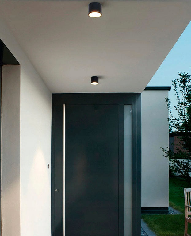 LED-ulkokattovalaisin QUERK 2 pinta-asennettava pyöreä, musta IP54