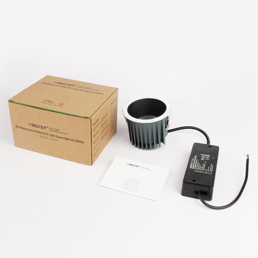 9W RGB+CCT kosteussuojattu LED-alasvalo IP54 770lm FUT079 - Smart LED 2.4G