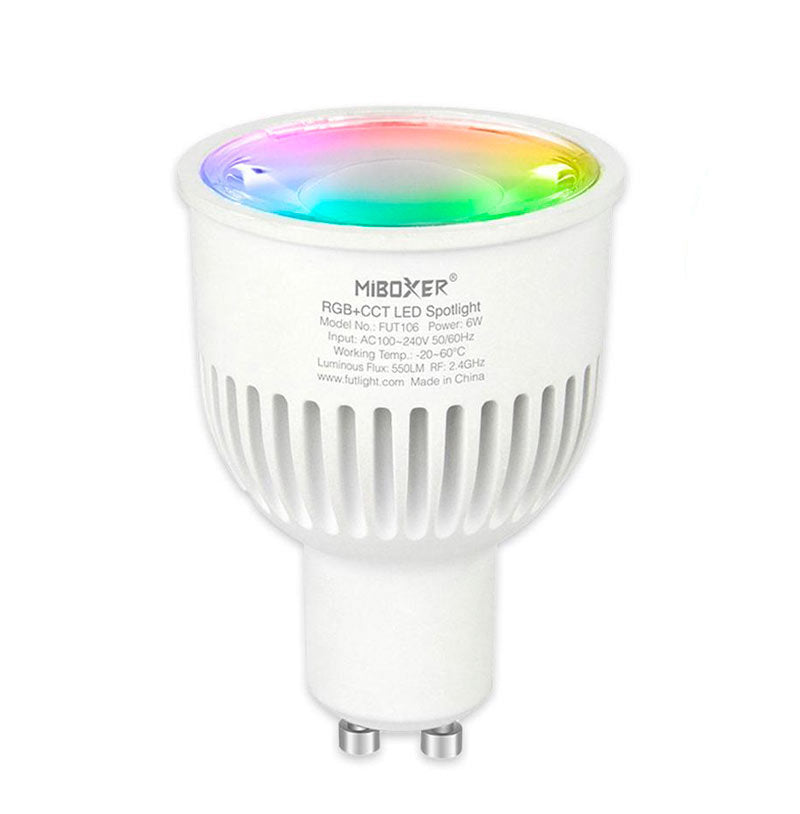 6W GU10 RGB+CCT adjustable LED-incandescent 550lm FUT106 Smart LED