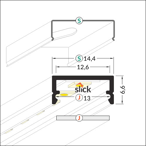 suora12-led-profiili-mittakuva