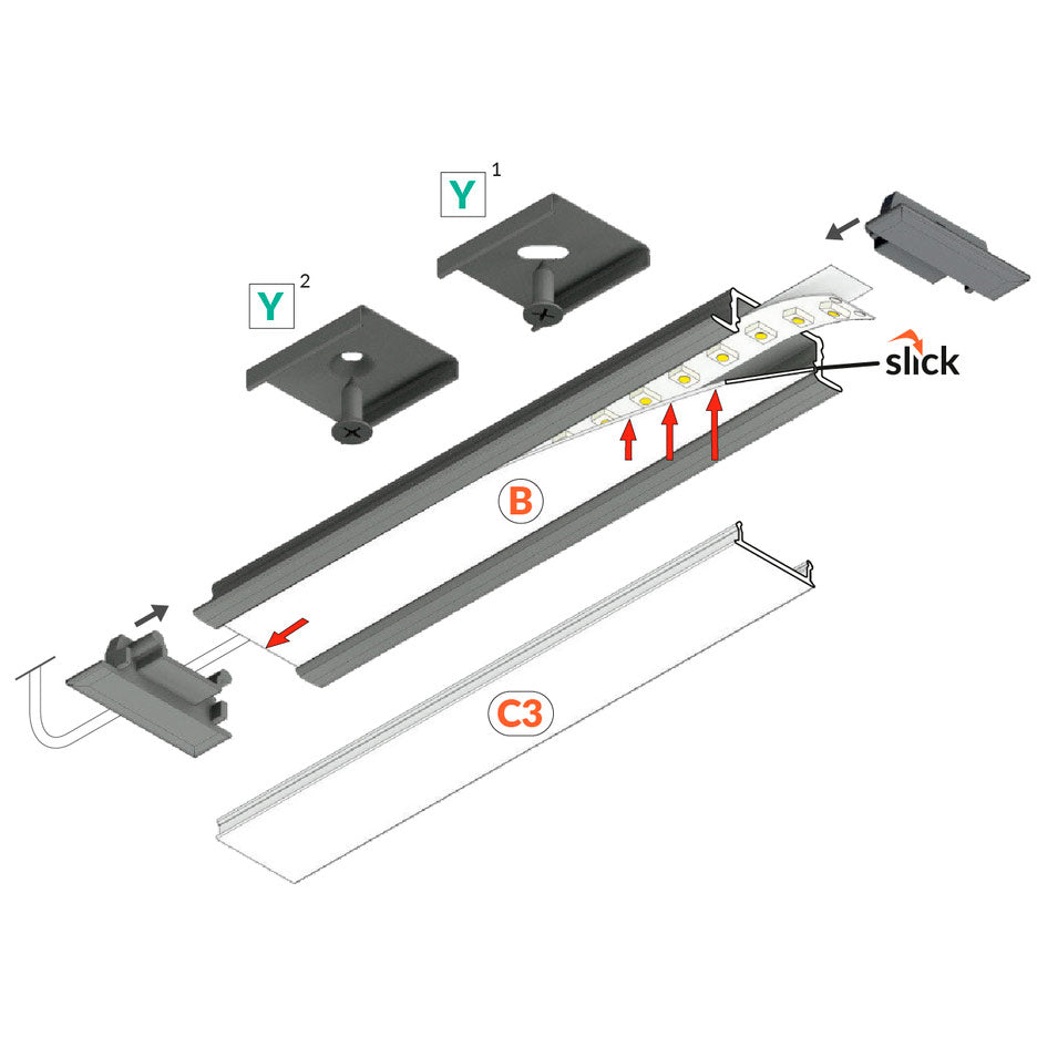 URA14.v2 LED-profiili 2m