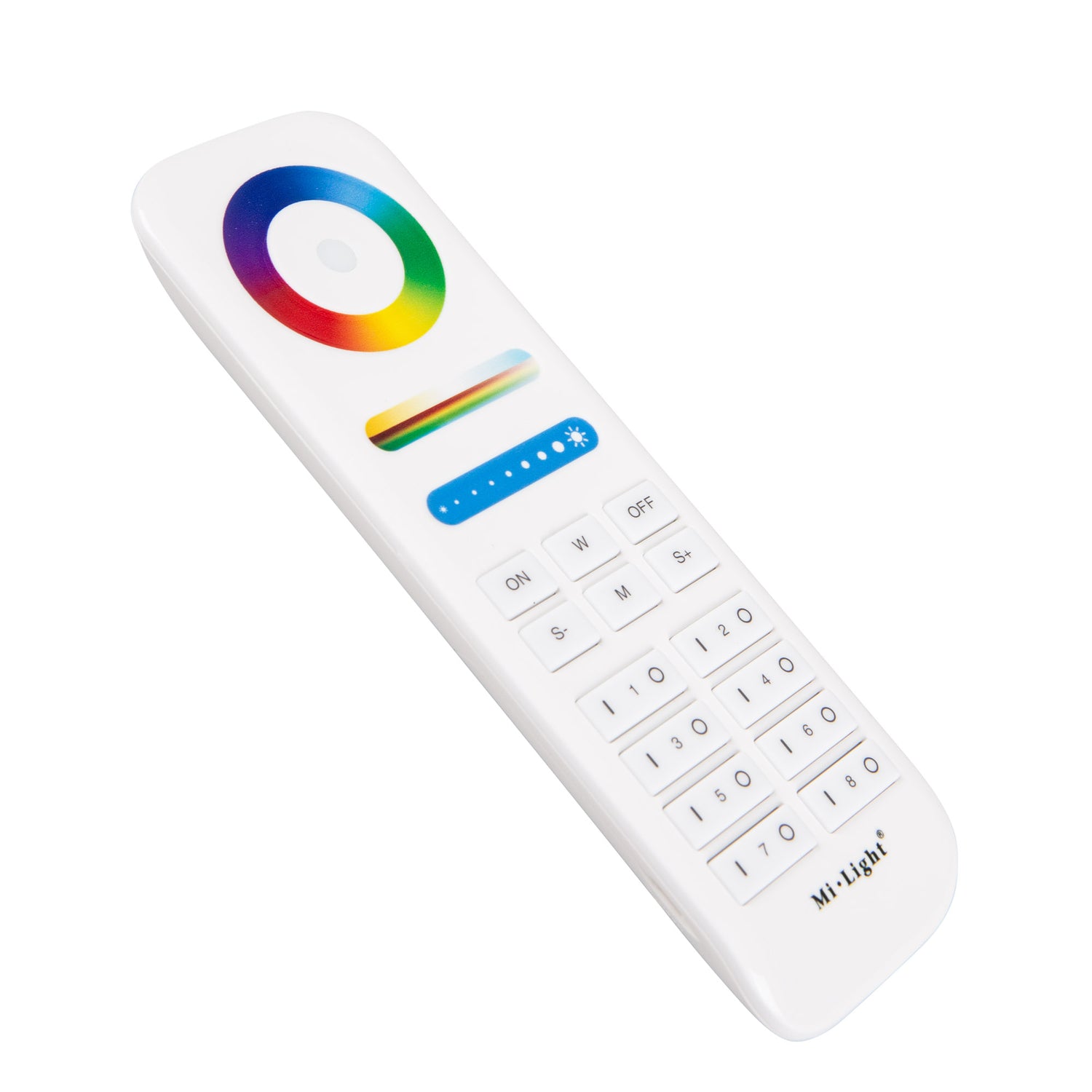 valkoinen-led-kaukosäädin-rgb-cct-himmennys