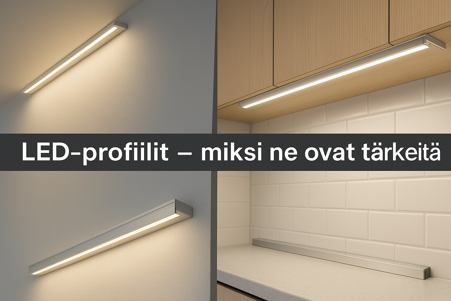 LED-profiilit LED-nauhoille – miksi ne ovat tärkeitä? Esimerkki LED-profiilista sisustuksessa.