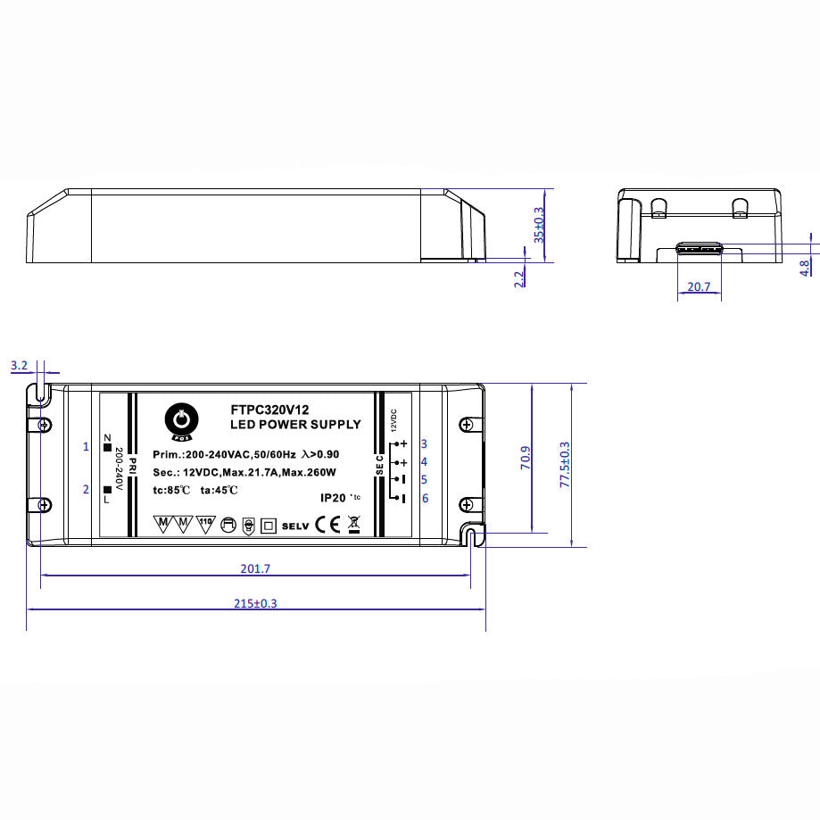 320w-24v-led-muuntaja-mitat