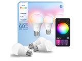 Philips Hue E27 älylamppu – White and Color Ambiance, 806 lm, 3 kpl pakkaus ja ohjauspaneeli.