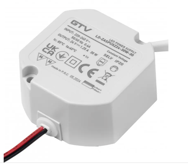30W 24V LED-muuntaja kattokuppiin/rasiaan