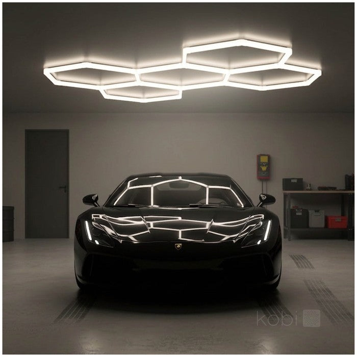 LED HEXLINE 208x300cm hexagon-kattovalaisin