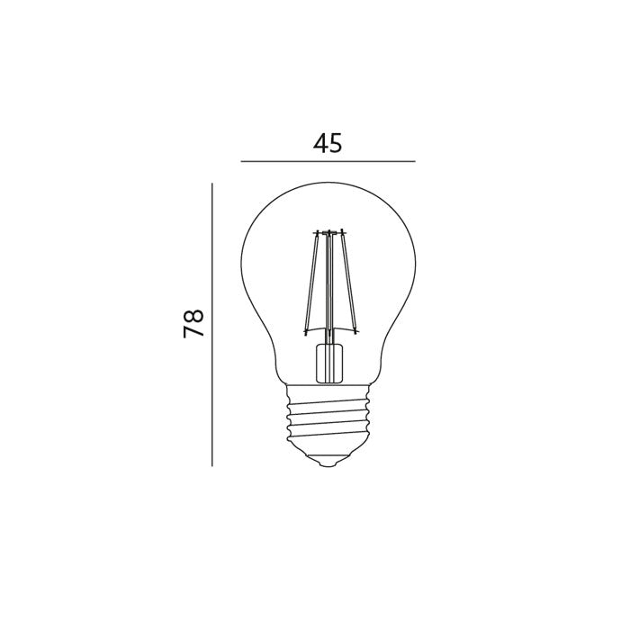 1,3W E27 LED-polttimo mitat