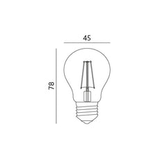 1,3W E27 LED-polttimo mitat