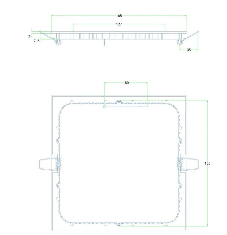 6W 24V LED-panellampa rund ⌀120mm, 503lm CRI>90, infälld