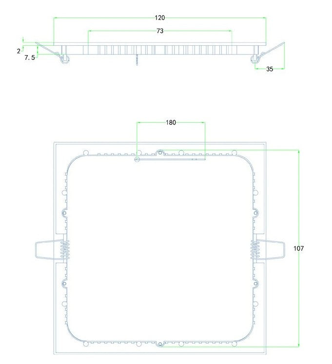 6W 24V LED-panellampa rund ⌀120mm, 503lm CRI>90, infälld