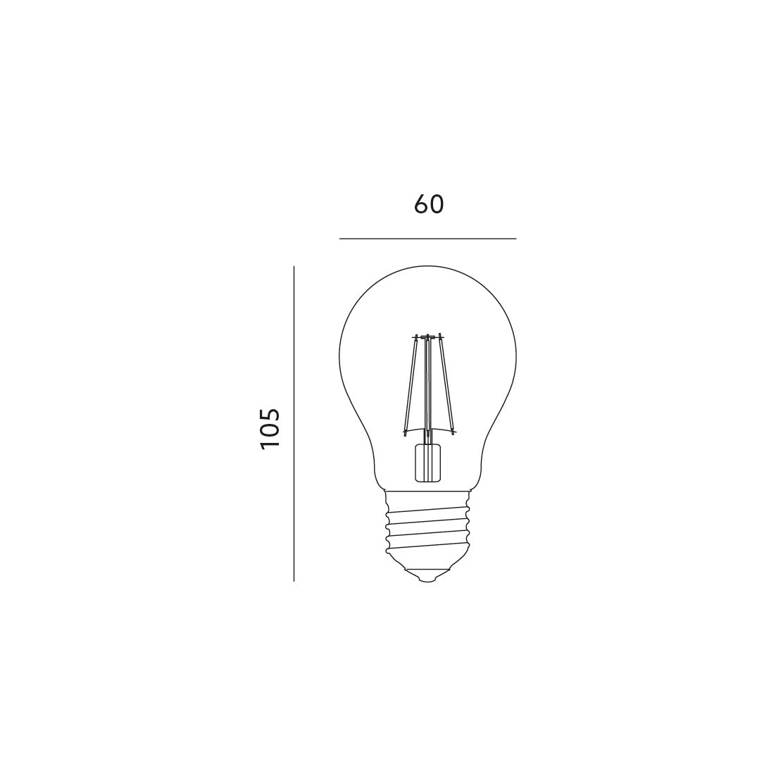 LED-polttimo E27 3000K 11,5W 1521lm filament-mitat