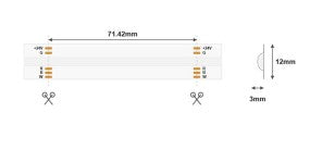 LEMLUX COB RGBW LED-nauha 19W/m 24V IP20 – 5 m